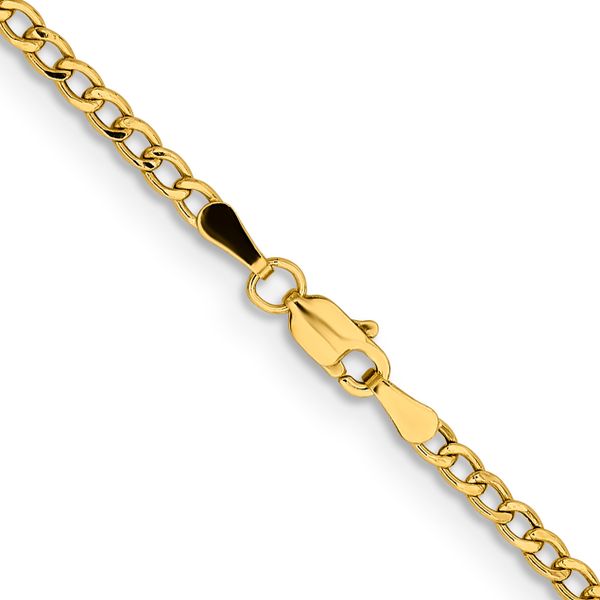 Leslie's 14k 2.85mm Semi-Solid Curb Chain Image 3 Lennon's W.B. Wilcox Jewelers New Hartford, NY