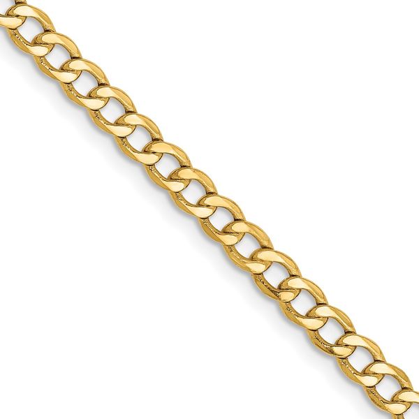 Leslie's 14k 3.35mm Semi-Solid Curb Chain Greenfield Jewelers Pittsburgh, PA