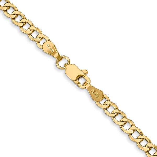 Leslie's 14k 3.35mm Semi-Solid Curb Chain Image 3 Cone Jewelers Carlsbad, NM