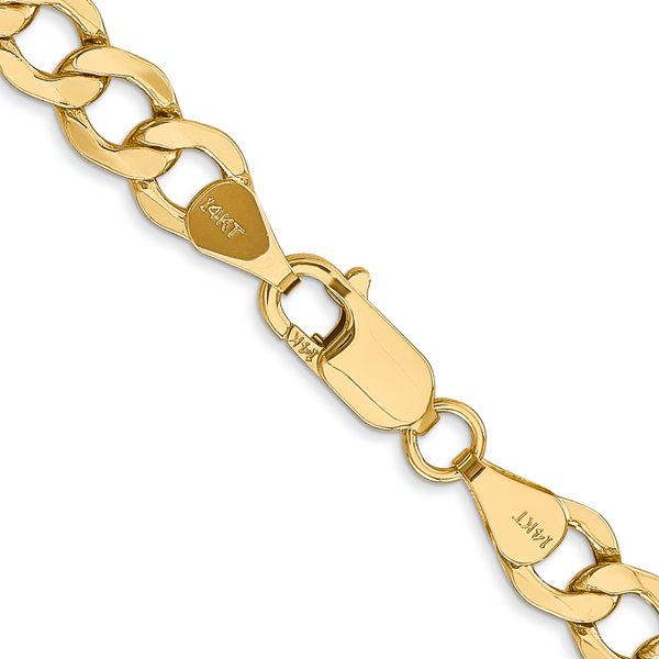 Leslie's 14k 6.5mm Semi-Solid Curb Chain Image 3 Greenfield Jewelers Pittsburgh, PA