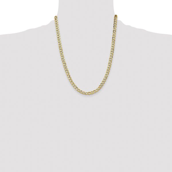 Leslie's 14k 6.5mm Semi-Solid Curb Chain Image 4 Peran & Scannell Jewelers Houston, TX