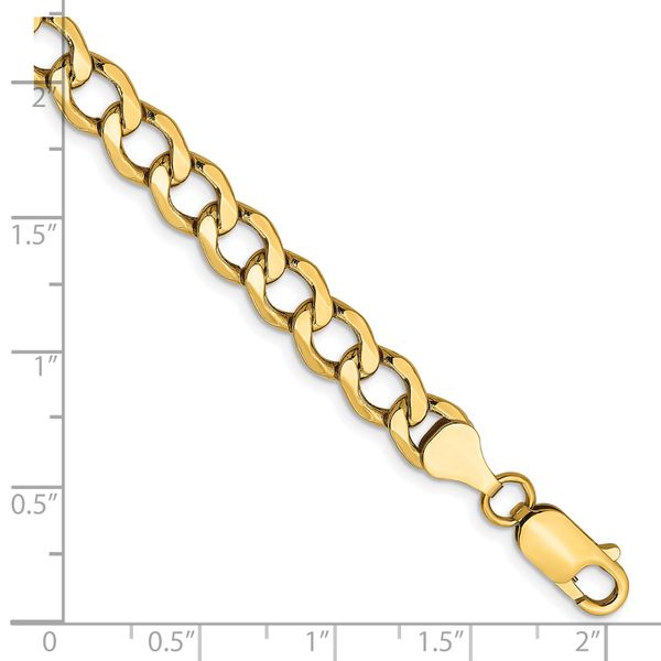 Leslie's 14k 6.5mm Semi-Solid Curb Chain Image 2 Cone Jewelers Carlsbad, NM
