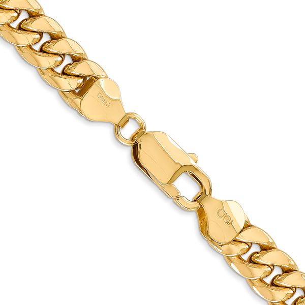 Leslie's 14k 7.3mm Semi-Solid Miami Cuban Chain Image 3 Greenfield Jewelers Pittsburgh, PA