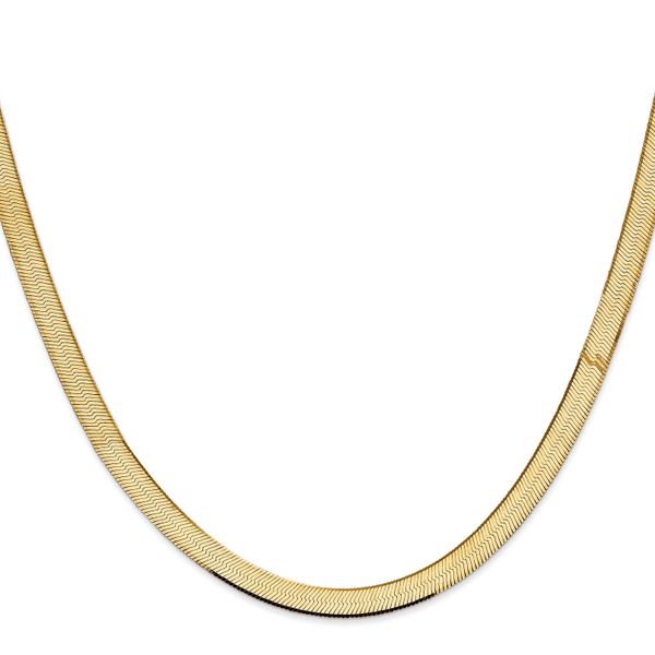 Leslie's 14k 5.5mm Silky Herringbone Chain Image 2 Arlene's Fine Jewelry Vidalia, GA