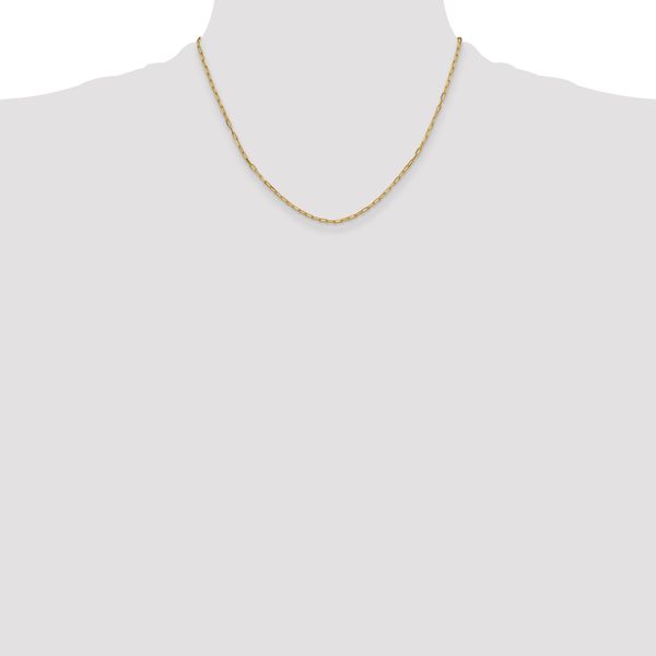 Leslie's 14k 2.2mm Solid Beveled D/C Paperclip Chain Image 4 Minor Jewelry Inc. Nashville, TN