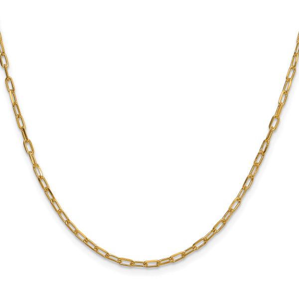 Leslie's 14k 2.2mm Solid Beveled D/C Paperclip Chain Image 2 Greenfield Jewelers Pittsburgh, PA
