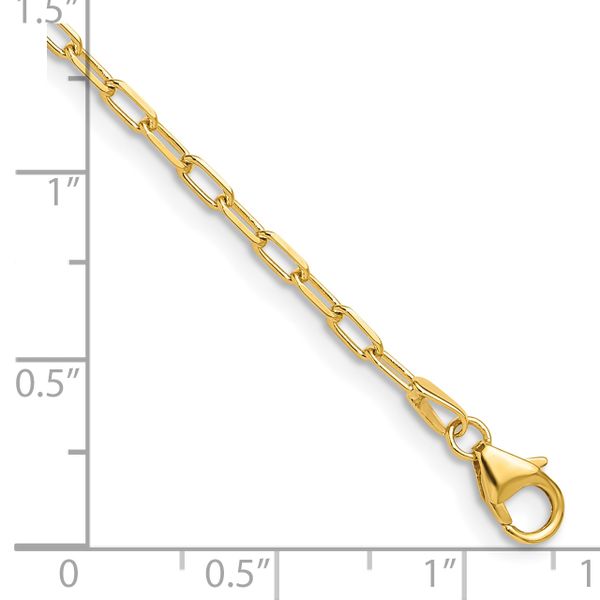 Leslie's 14k 2.2mm Solid Beveled D/C Paperclip Chain Image 3 Minor Jewelry Inc. Nashville, TN