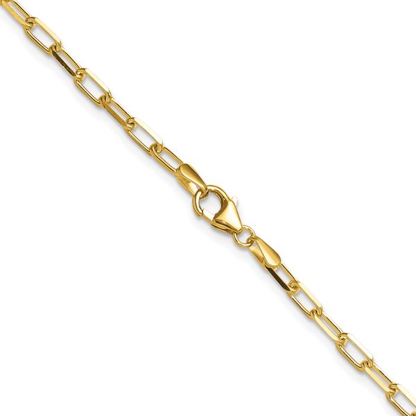Leslie's 14k 3.0mm Solid Beveled D/C Paperclip Chain Image 3 Johnson Jewellers Lindsay, ON