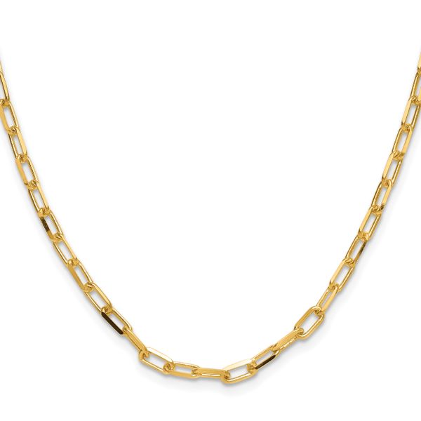 Leslie's 14k 3.5mm Solid Beveled D/C Paperclip Chain Image 2 Branham's Jewelry East Tawas, MI