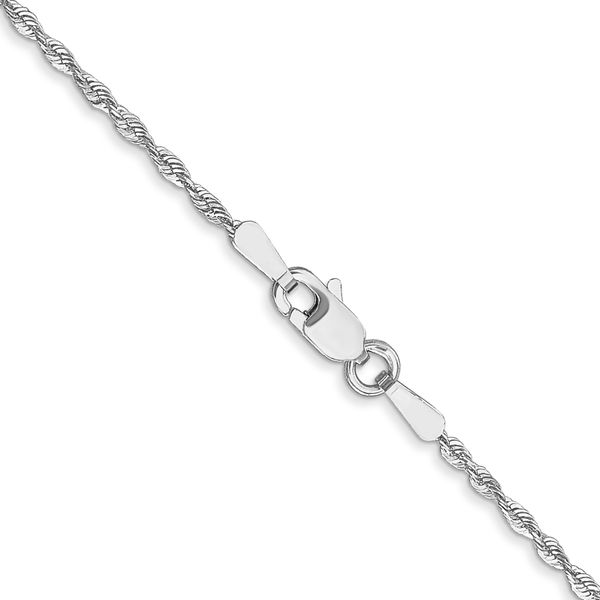 Leslie's 10K White Gold 2.5mm Diamond-Cut Lightweight Rope Chain Image 3 The Hills Jewelry LLC Worthington, OH