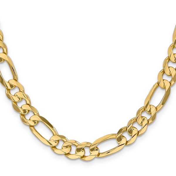 Leslie's 10K 8.75mm Concave Figaro Chain Image 2 The Hills Jewelry LLC Worthington, OH