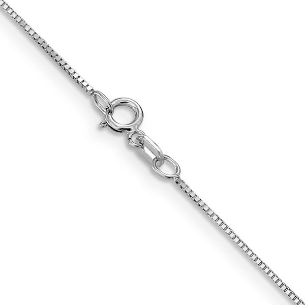 Leslie's 14K White Gold .8mm Box with Spring Ring Clasp Chain Image 3 L.I. Goldmine Smithtown, NY