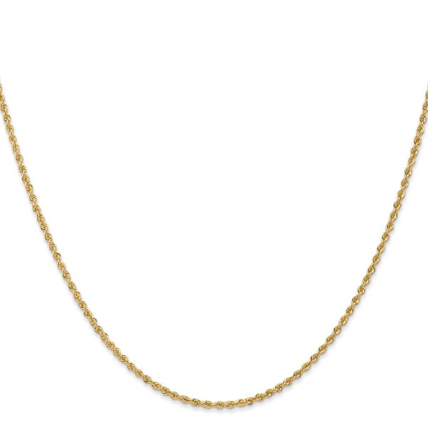 Leslie's 14K 1.6mm Solid Regular Rope Chain Image 2 Greenfield Jewelers Pittsburgh, PA