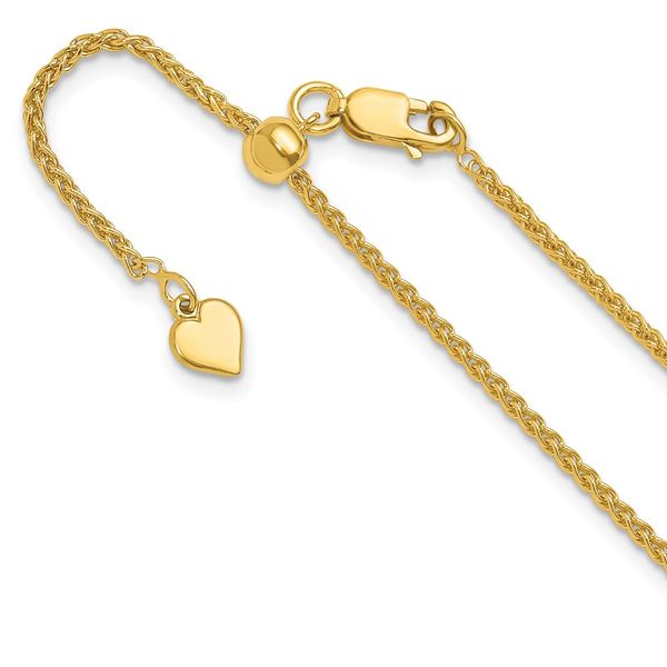 Leslie's Sterling Silver Gold-plated Adjustable 1.6mm Spiga Chain The Hills Jewelry LLC Worthington, OH
