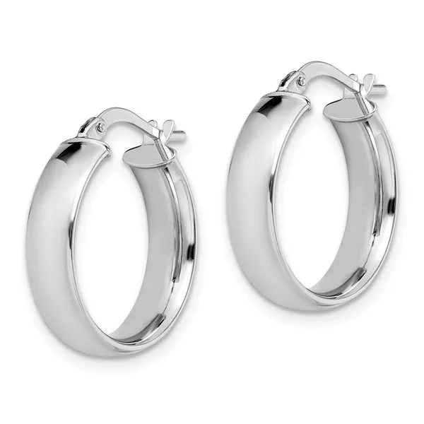 Double Polished Hoop Earrings in 14K Yellow Gold