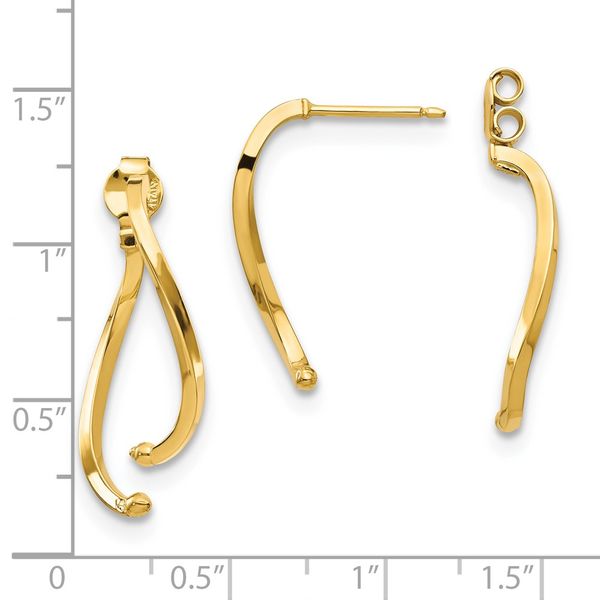 14K Yellow Gold Polished Earrings Image 4 Brummitt Jewelry Design Studio LLC Raleigh, NC