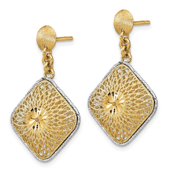 14K Yellow Gold Dangle Earrings Image 2 Brummitt Jewelry Design Studio LLC Raleigh, NC