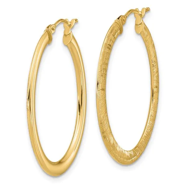 Leslie's 14K Crystals from Swarovski Polished Hoop Earrings, Adler's  Diamonds