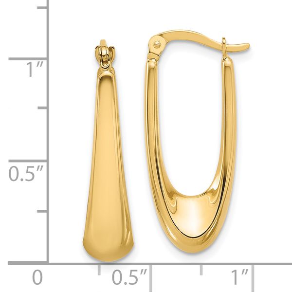 Leslie's 14K Polished Hoop Earrings Image 4 Jewelry Design Studio Jensen Beach, FL