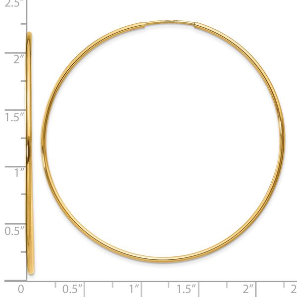 Leslie's 14k 1.25mm Endless Hoop Earring Image 4 Diamond Design Jewelers Somerset, KY
