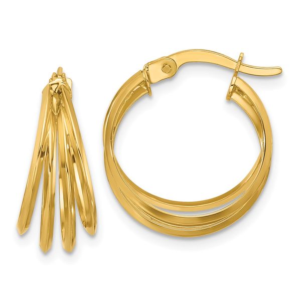 Leslie's 14K Polished Hoop Earrings Leslie E. Sandler Fine Jewelry and Gemstones rockville , MD