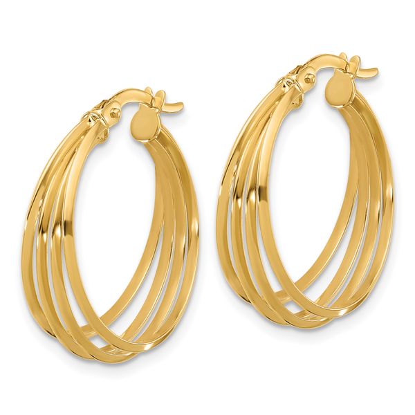 Leslie's 14K Polished Hoop Earrings Image 2 Ask Design Jewelers Olean, NY