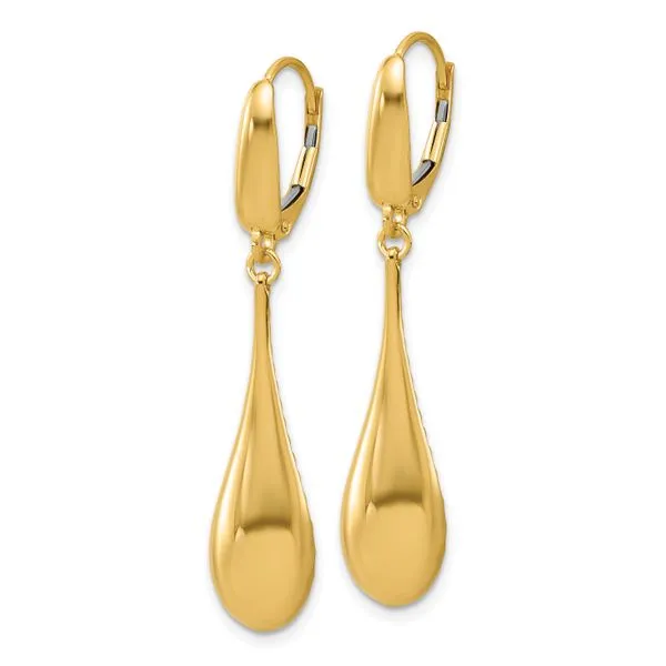 14kt yellow gold teardrop dangle earrings