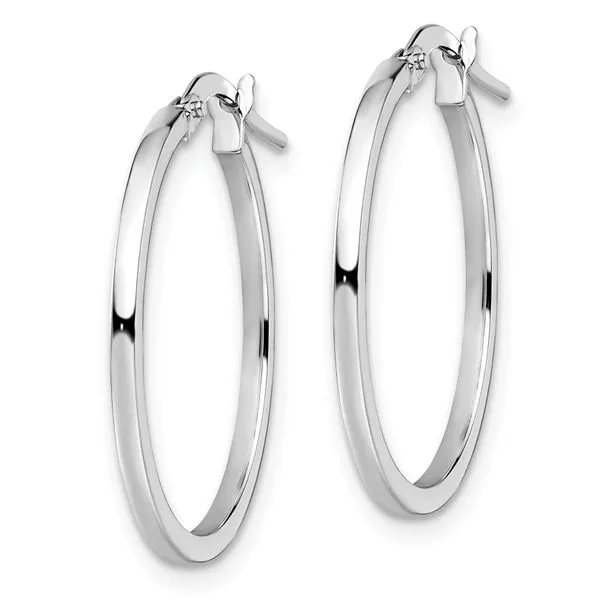 Double Polished Hoop Earrings in 14K Yellow Gold