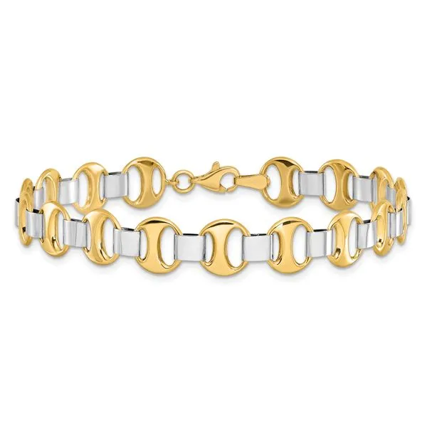 Leslie's Leslie's 14K Two-tone Polished Fancy Link Bracelet | Van