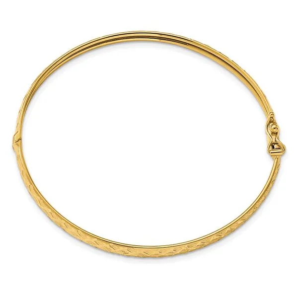 Leslie's 14K Yellow Gold Polished Bangle Bracelet LF1354 | Diamond