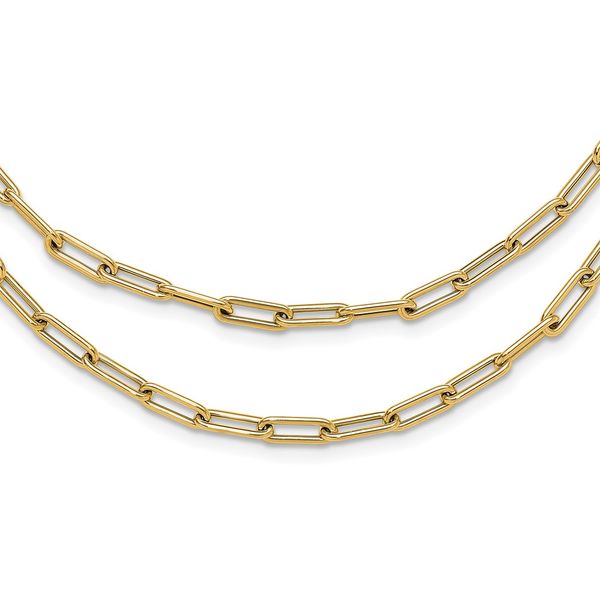 Leslie's 14k Polished Double-layer Link Necklace Jewelry Design Studio Jensen Beach, FL
