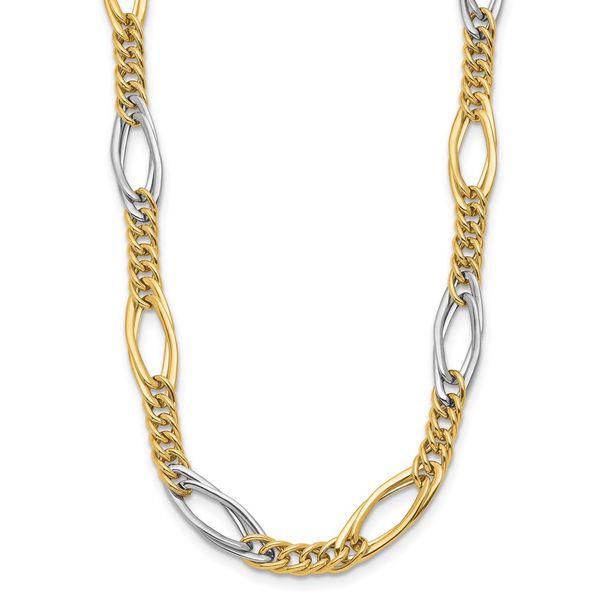 Leslie's 14k Rhodium Polished Fancy Link Necklace Glatz Jewelry Aliquippa, PA