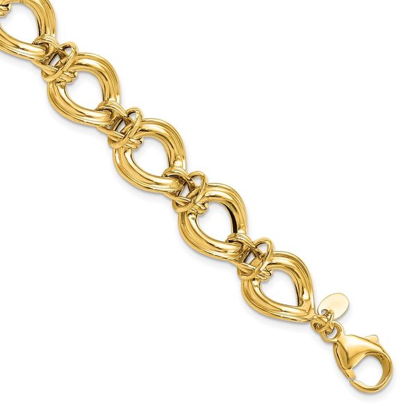 Leslie's 14k Polished Fancy Link Bracelet Glatz Jewelry Aliquippa, PA