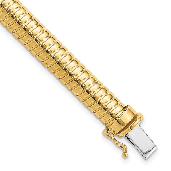 Leslie's 14K Polished 7.25mm Domed Bracelet Crews Jewelry Grandview, MO