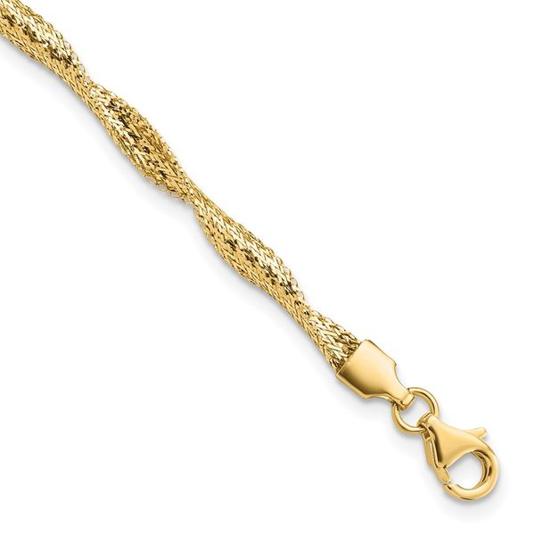 Leslie's 14K Polished Twisted Stretch Bracelet Diamond Design Jewelers Somerset, KY