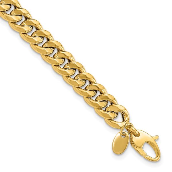 14K Polished Fancy Beveled Curb Bracelet Johnson Jewellers Lindsay, ON