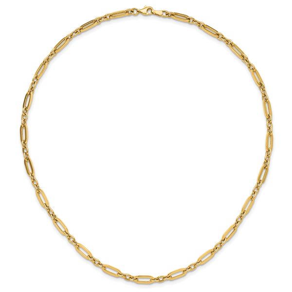 Leslie's 14K Polished Fancy Link Necklace Image 4 JMR Jewelers Cooper City, FL