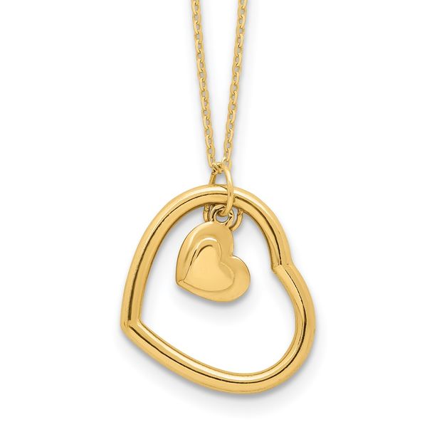 Leslie's 14K Polished Heart Pendant Necklace Jewelry Design Studio Jensen Beach, FL