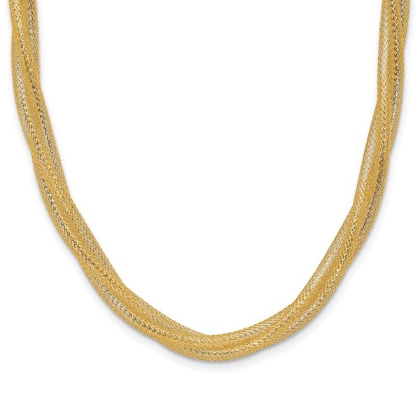 Leslie's 14K Mesh Twist Stretch Necklace H. Brandt Jewelers Natick, MA