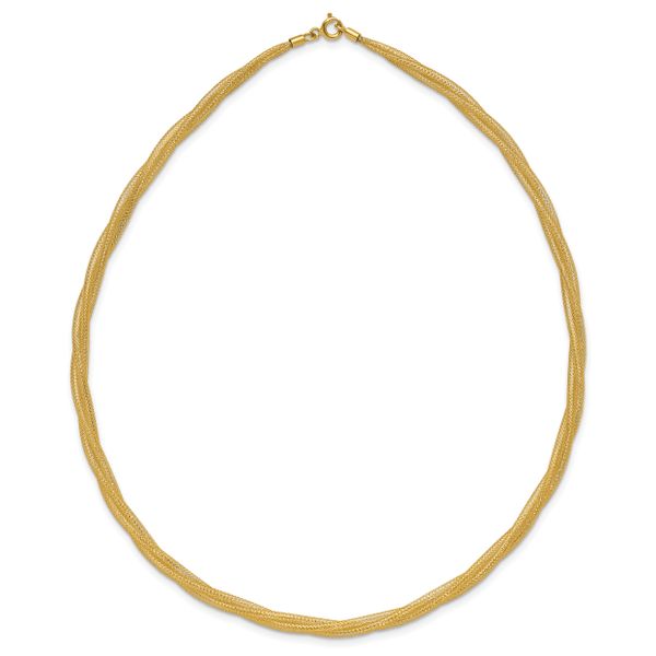 Leslie's 14K Mesh Twist Stretch Necklace Image 4 Cone Jewelers Carlsbad, NM
