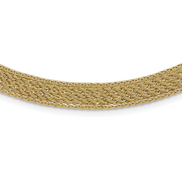 Leslie's 14K Polished and D/C Fancy Woven Necklace Jewel Smiths Oklahoma City, OK