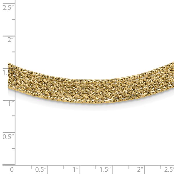 Leslie's 14K Polished and D/C Fancy Woven Necklace Image 4 Selman's Jewelers-Gemologist McComb, MS
