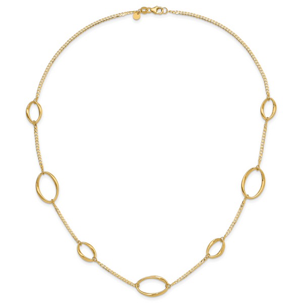 Leslie's 14k Polished Oval Link 20in Necklace Image 4 Morin Jewelers Southbridge, MA