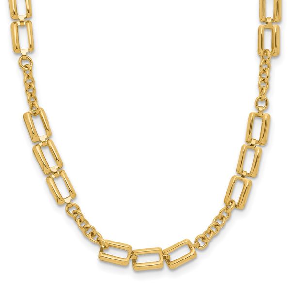 Leslie's 14K Polished Fancy Link Necklace Greenfield Jewelers Pittsburgh, PA