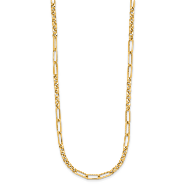 Leslie's 14K Polished Fancy Link Necklace Image 2 Conti Jewelers Endwell, NY