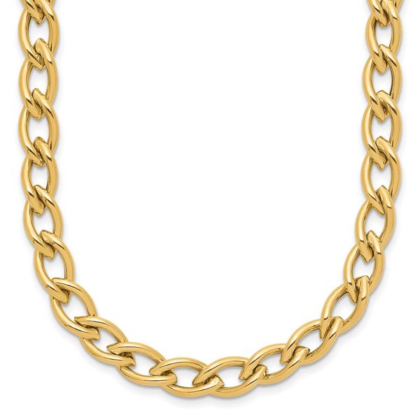 Leslie's 14K Polished Fancy Oval Link Necklace Dondero's Jewelry Vineland, NJ