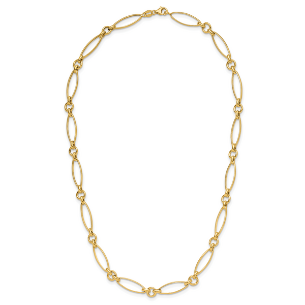 Leslie's 14K Polished Fancy Link 19in Necklace Image 4 Van Scoy Jewelers Wyomissing, PA