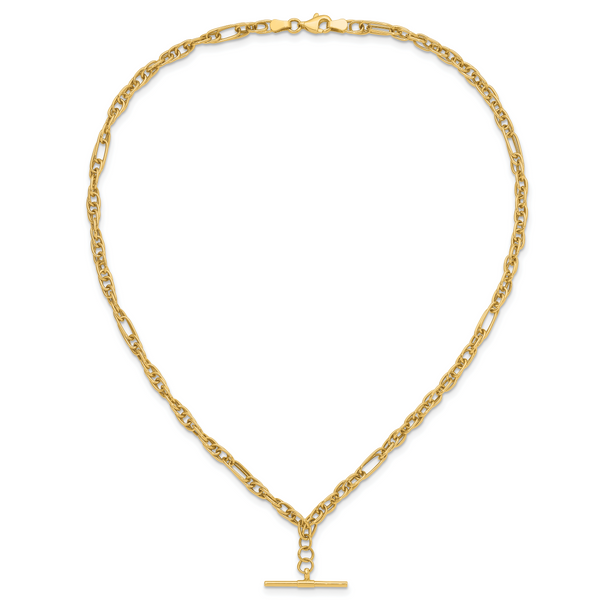 Leslie's 14K Polished Dangle Bar Necklace Image 4 Selman's Jewelers-Gemologist McComb, MS