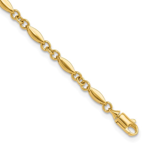 Leslie's 14K Polished Fancy Link Bracelet Ask Design Jewelers Olean, NY