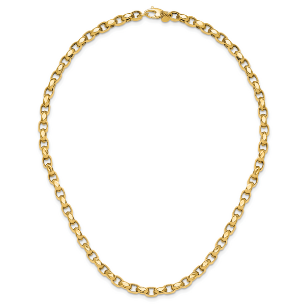 Leslie's 14K Polished Fancy Link Necklace Image 4 Bell Jewelers Murfreesboro, TN